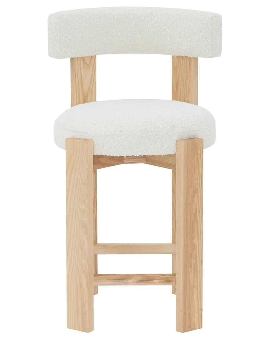 Saralisa Boucle Counter Stool - Ivory, Ashwood image