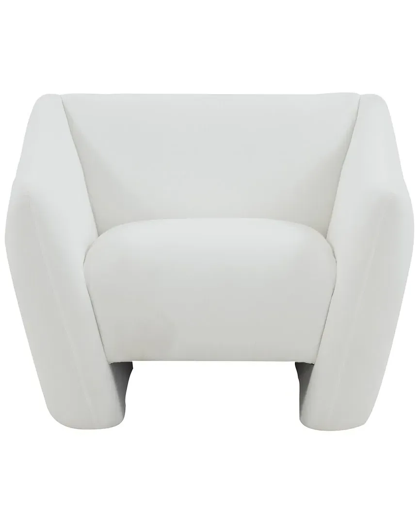 Stefanie Accent Chair - White, Linen