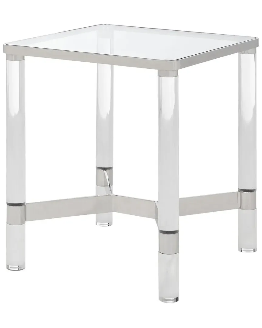 Suzanna Acrylic Accent Table - Silver image