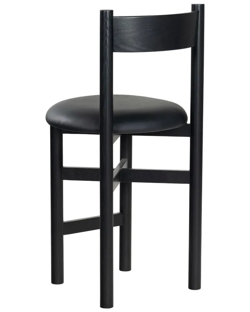 Tayla Leather Counter Stool - Black image