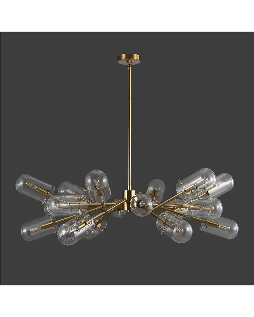 Tessalyn Glass & Metal Chandelier - Gold