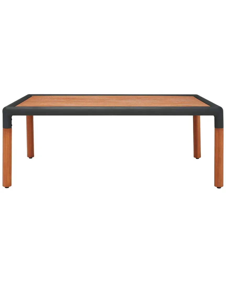 Tommy Metal & Wood Outdoor Coffee Table - Black, Acacia image