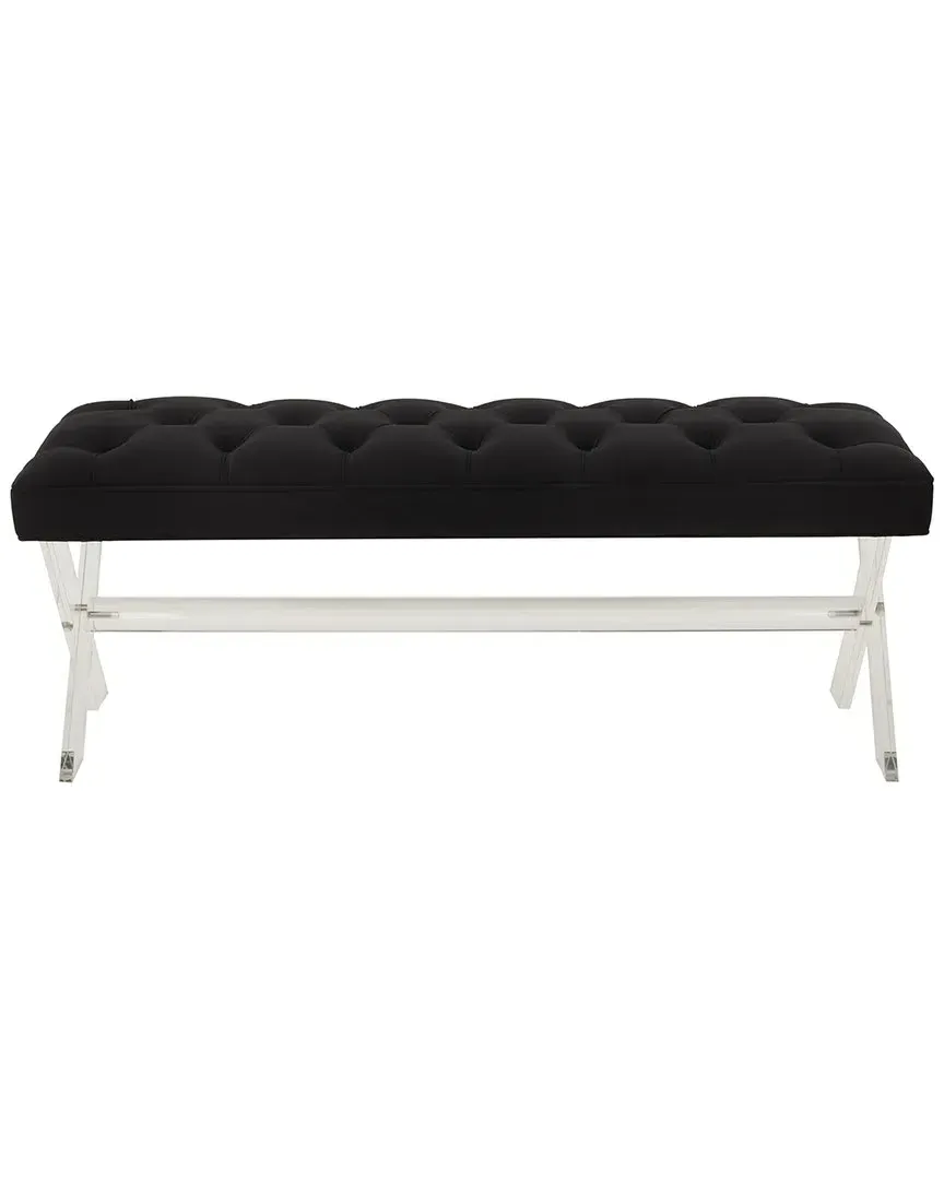 Tourmaline Acrylic Bench - Black, Velvet image
