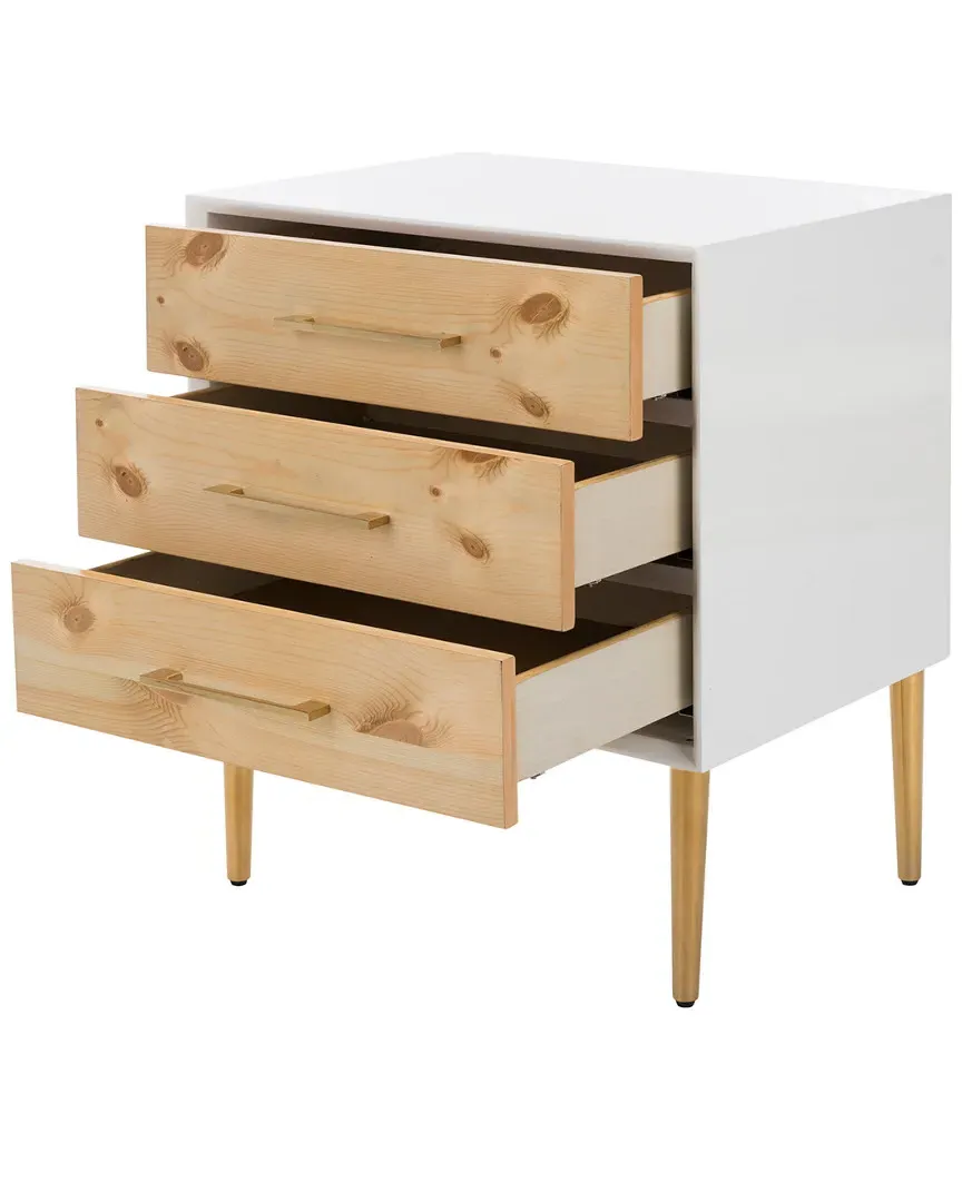 Vanda 3-Drawer Side Table - White, Beetlewood image