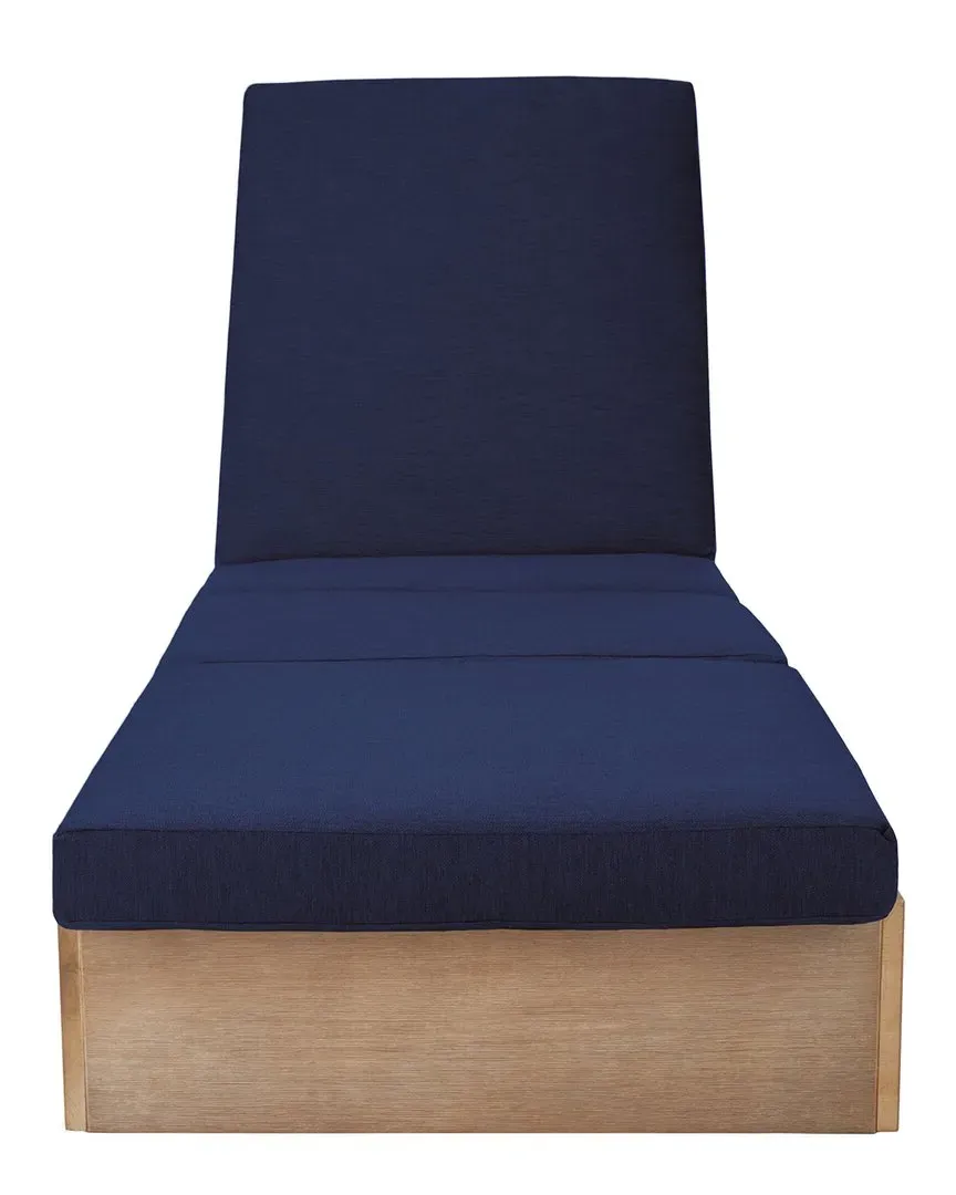 Vincent Wood Chaise Lounge Chair - Navy, Wood image
