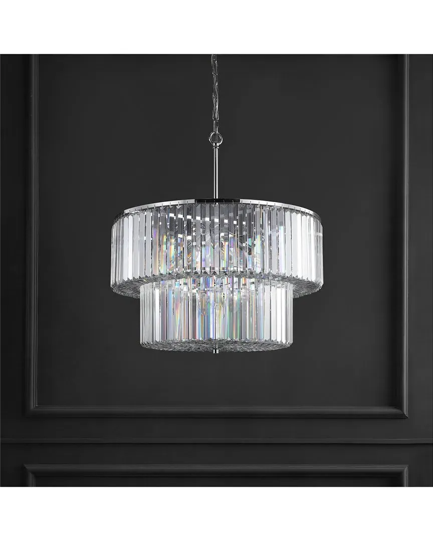 Viviann Crystal 2-Tier Chandelier - Chrome