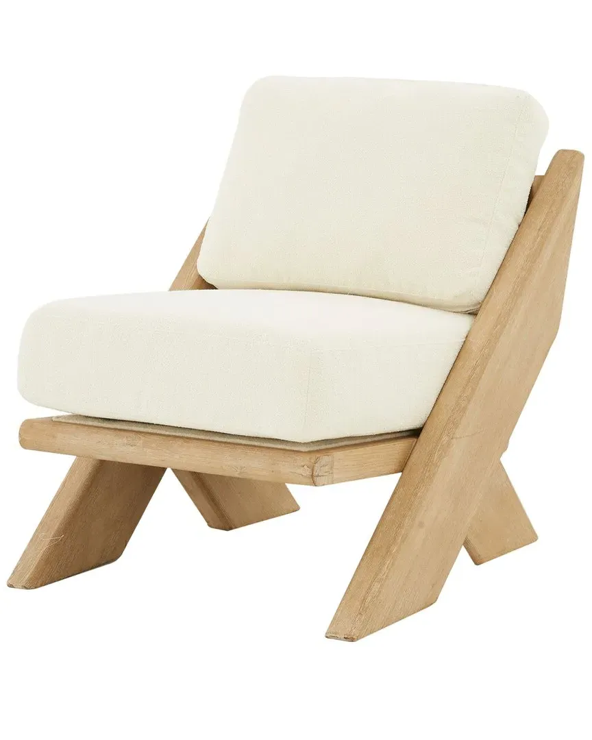 Vivien Boucle Accent Chair - White, Ashwood