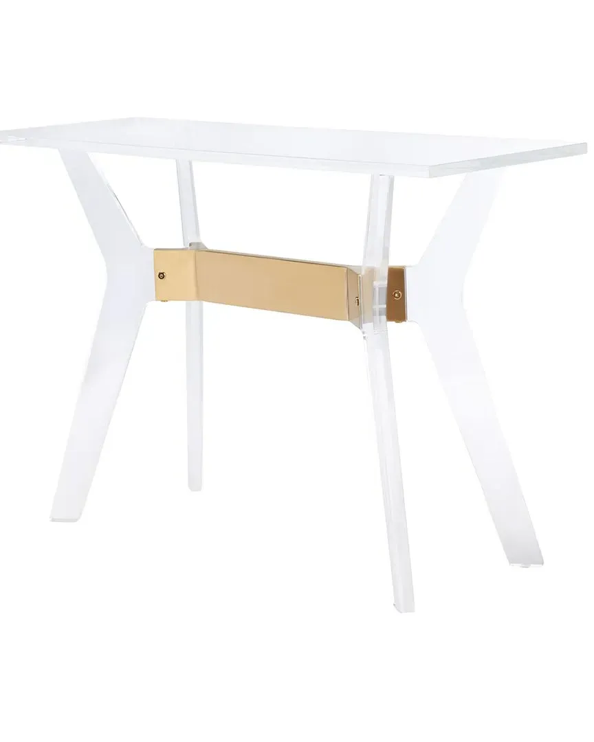 Werner Acrylic Console Table - Brass