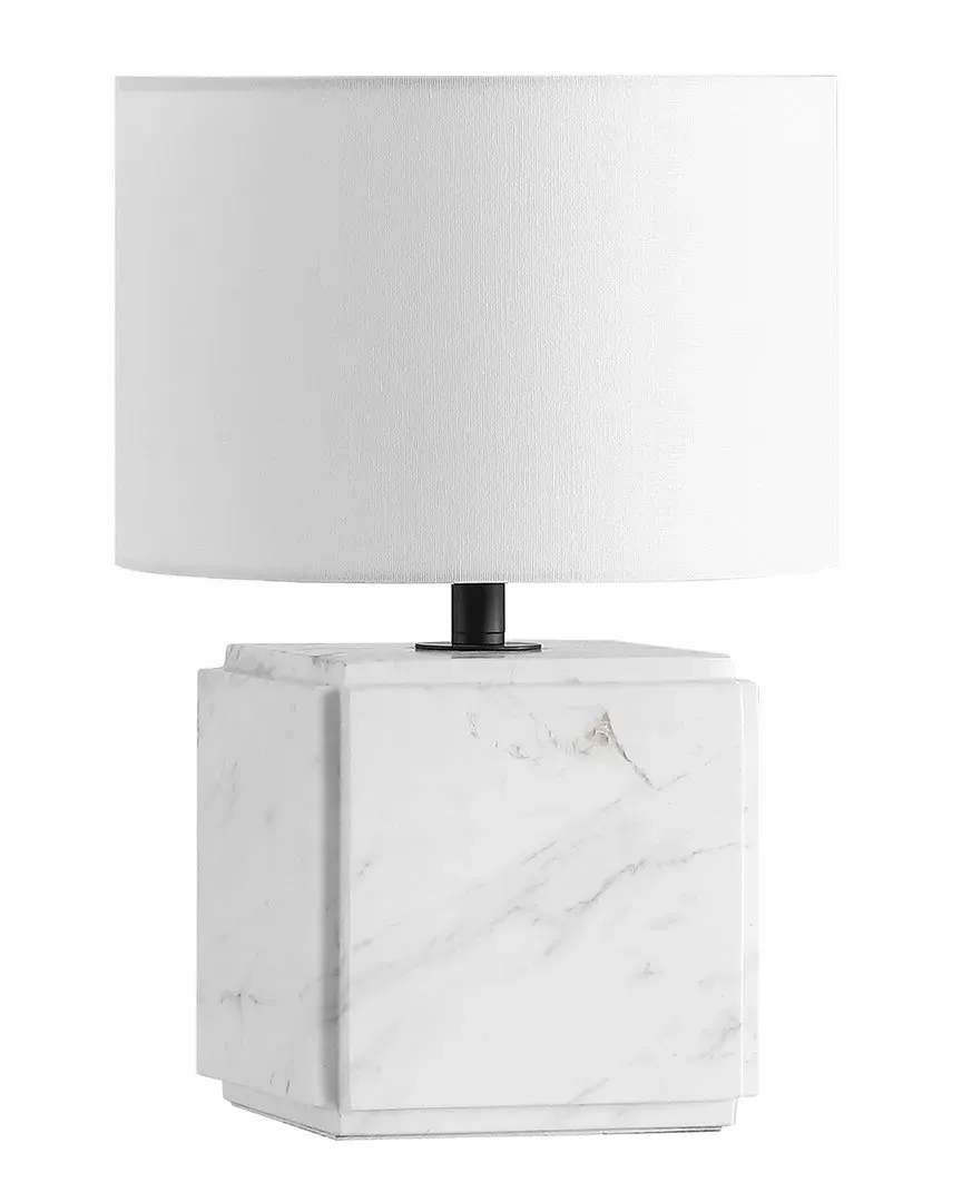 Zahra Marble Table Lamp - White, Iron