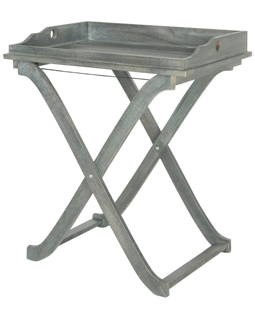 Covina Outdoor Tray Table - Ash Grey, Acacia image