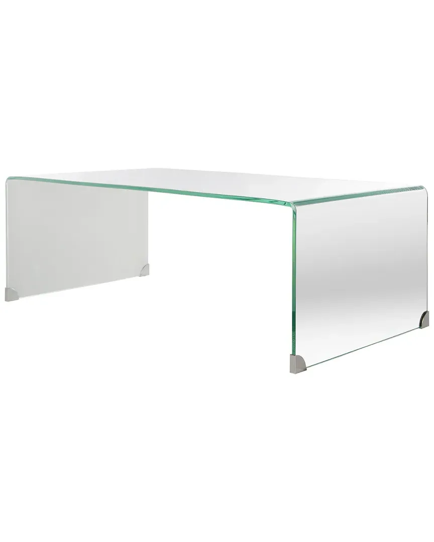 Crysta Ombre Glass Coffee Table - Clear White