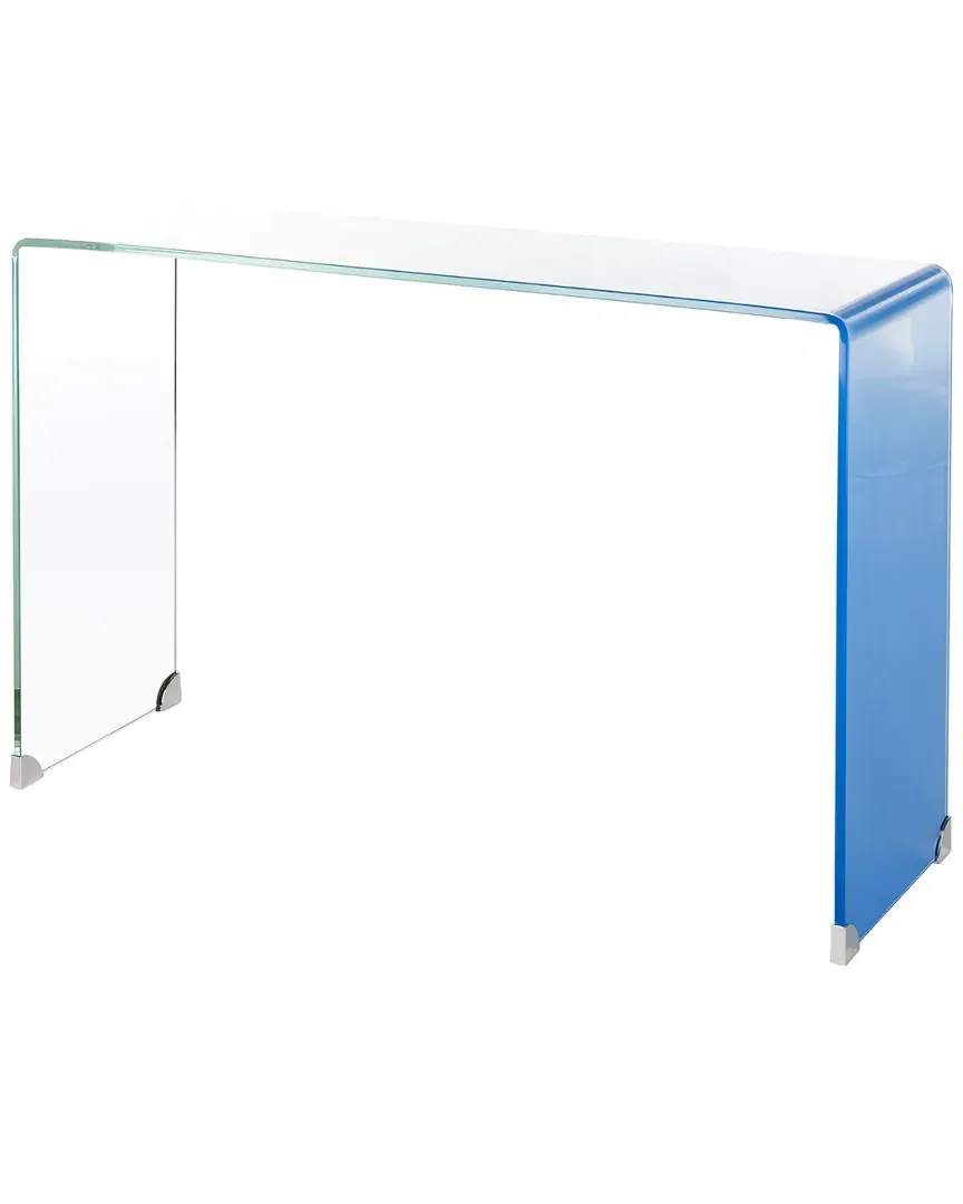 Crysta Ombre Glass Console Table - Clear Blue image