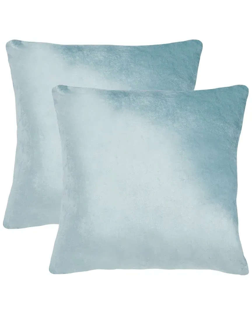 Davina Square Decorative Pillow Set - Aqua, Cotton Viscose image