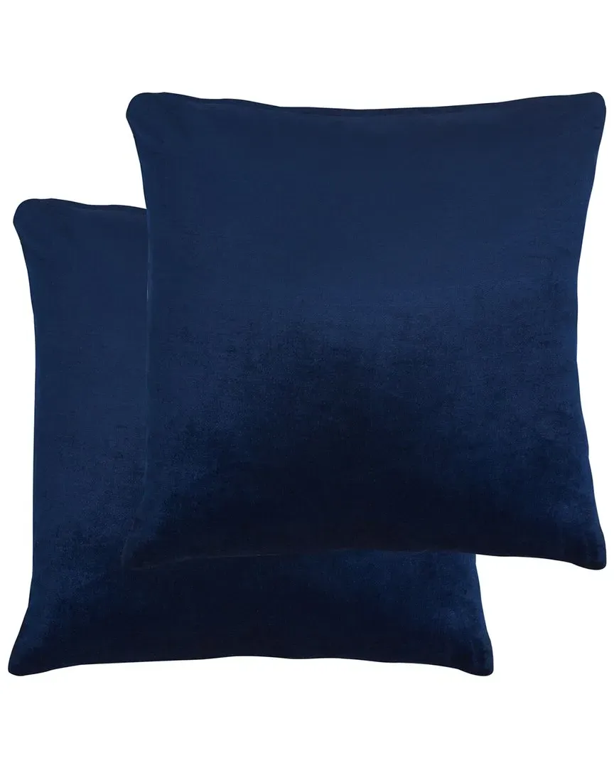 Davina Square Decorative Pillow Set - Navy, Cotton Viscose