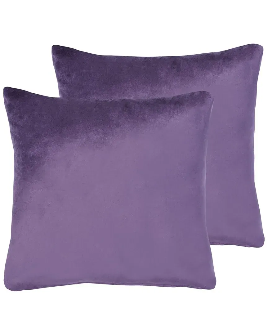 Davina Square Decorative Pillow Set - Purple, Cotton Viscose