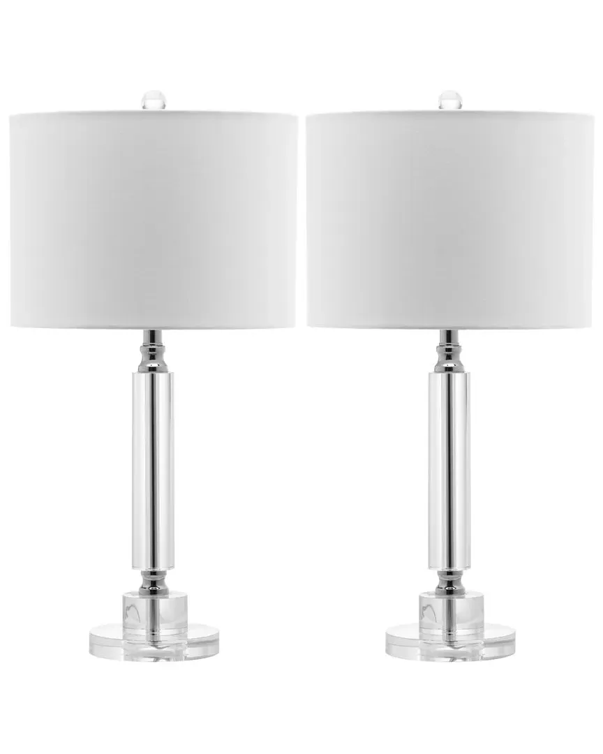 Deco 24.5in Column Crystal Lamp - Chrome Clear image