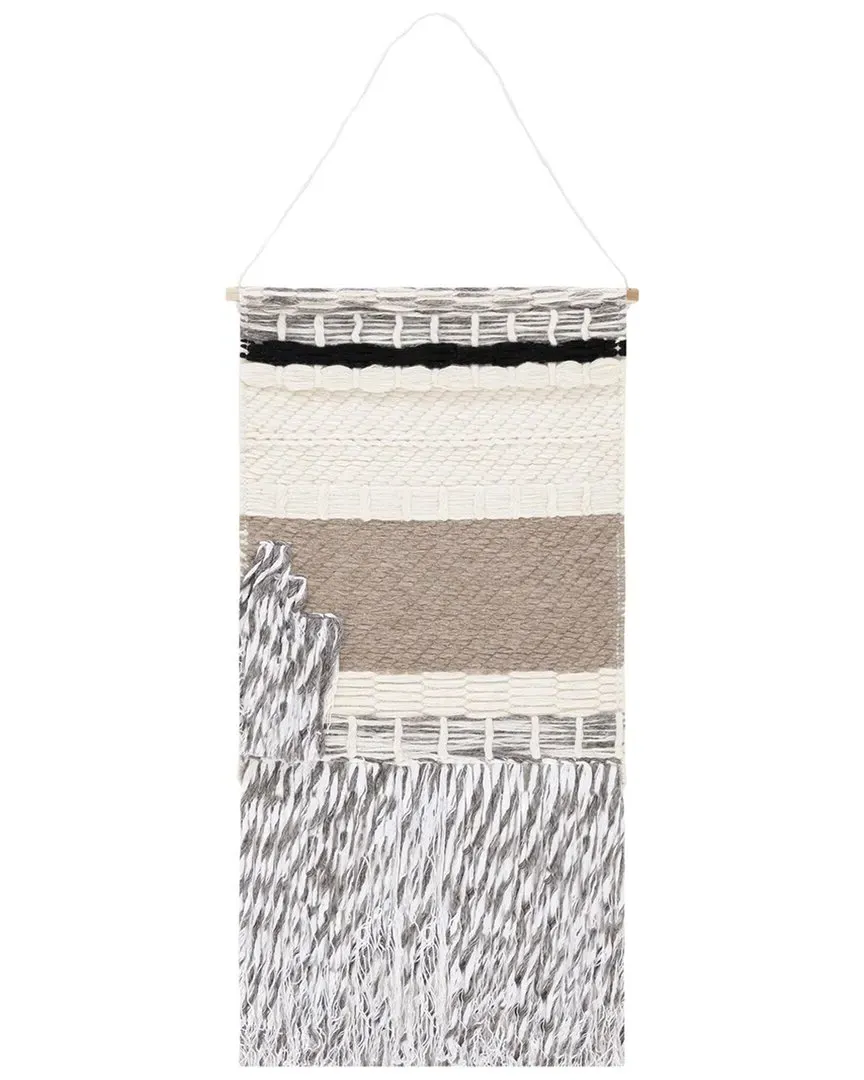Decorative Wall Hanging - Ivory, Wool & Jute image
