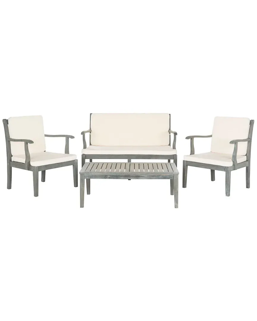 Del Mar 4pc Outdoor Set - Ash Grey, Acacia Wood image