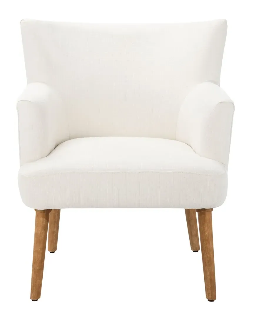 Delfino Wingback Accent Chair - White, Linen image