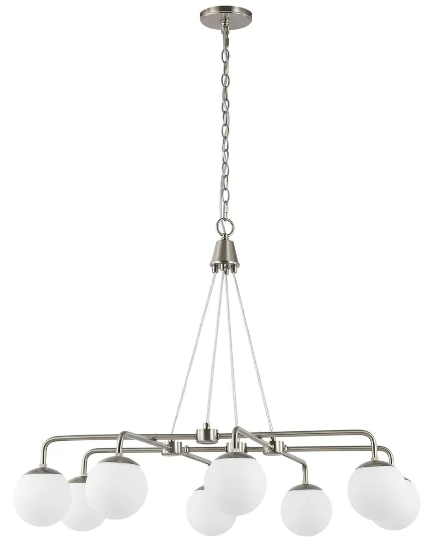 Denneau 8-Light 36in Chandelier - Brushed Nickel, Metal