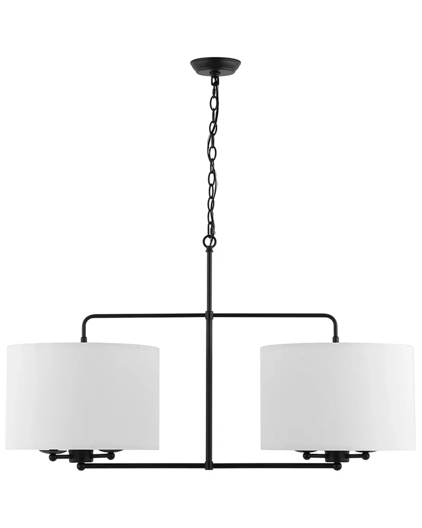 Devney 6-Light Chandelier - Black, White image