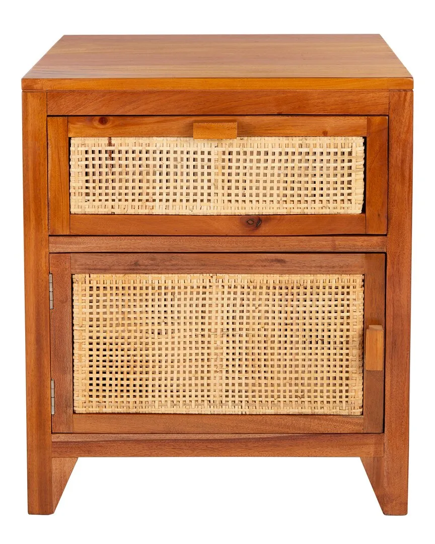 Devon 1-Drawer Nightstand - Natural, Mindi image