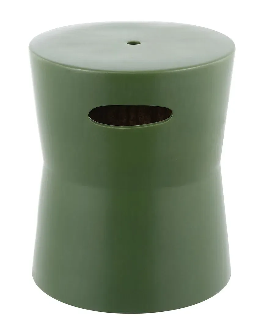 Dijera Garden Stool - Moss Green, Ceramic