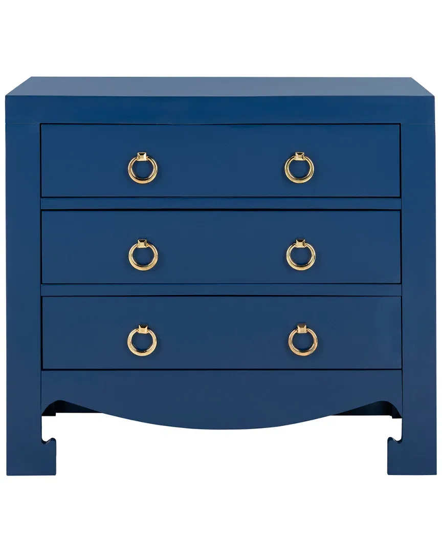 Dion 3-Drawer Chest - Blue, Wood