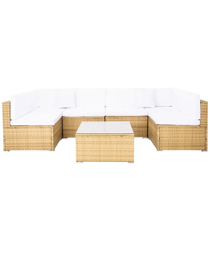 Diona Outdoor Living Set with Glass Table - Natural, Wicker