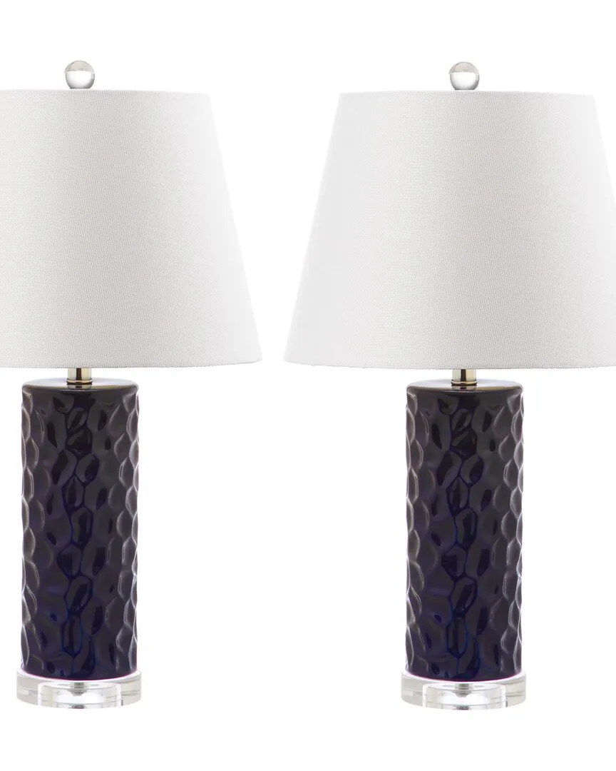 Dixon Table Lamp - Navy Blue, Ceramic