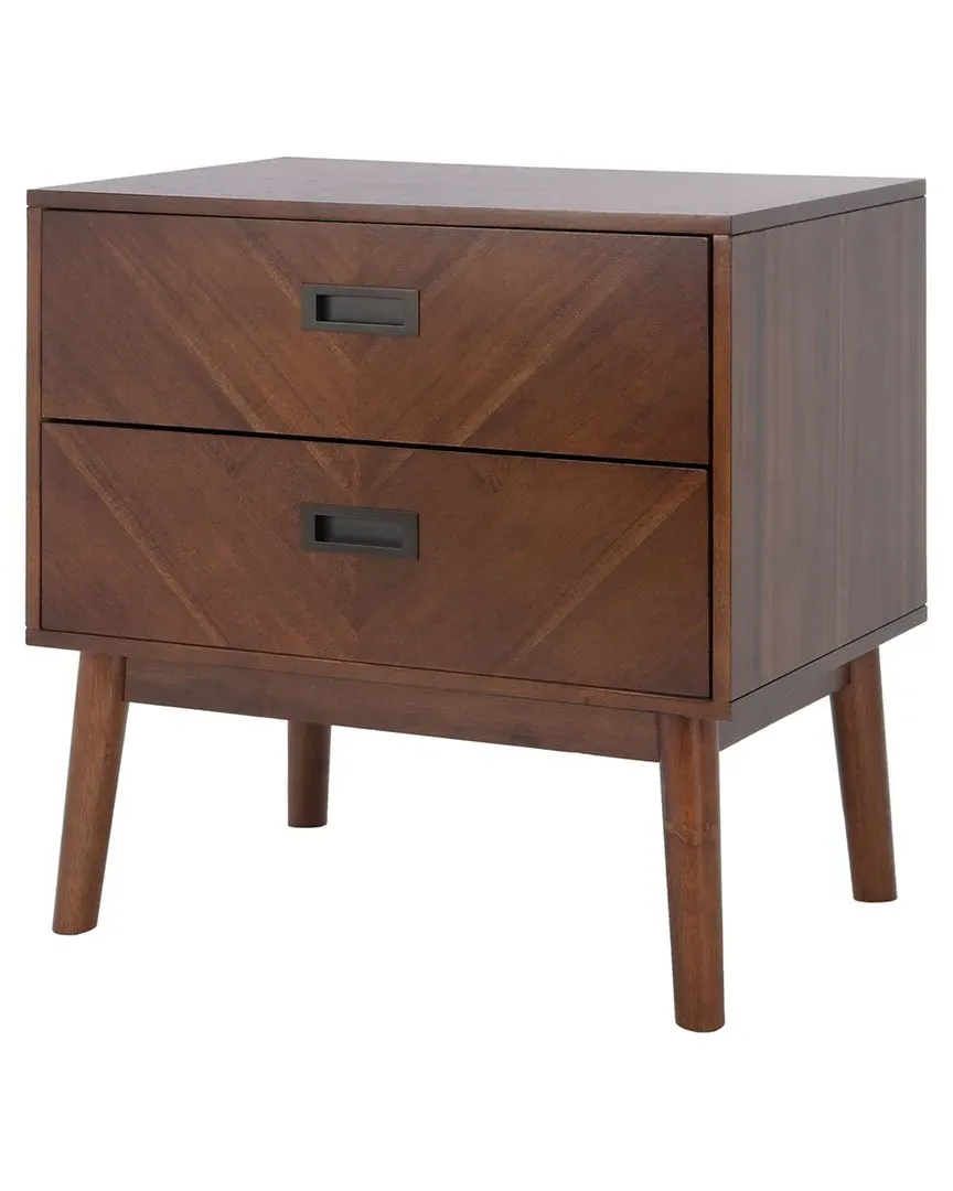 Donald 2-Drawer Nightstand - Dark Walnut