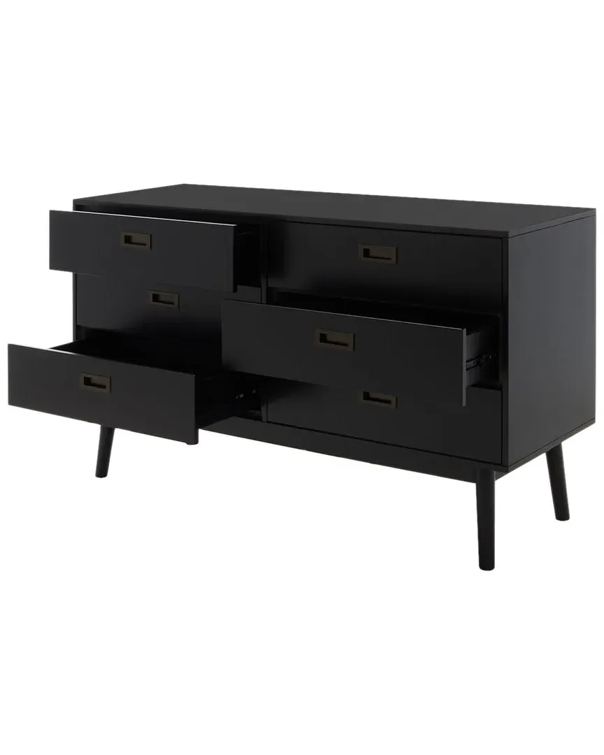 Donald 6-Drawer Dresser - Black image