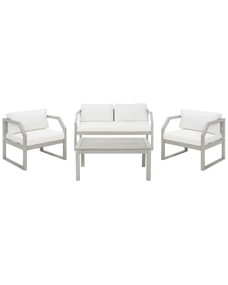 Dren 4-Piece Outdoor Living Set - Grey, Eucalyptus Wood