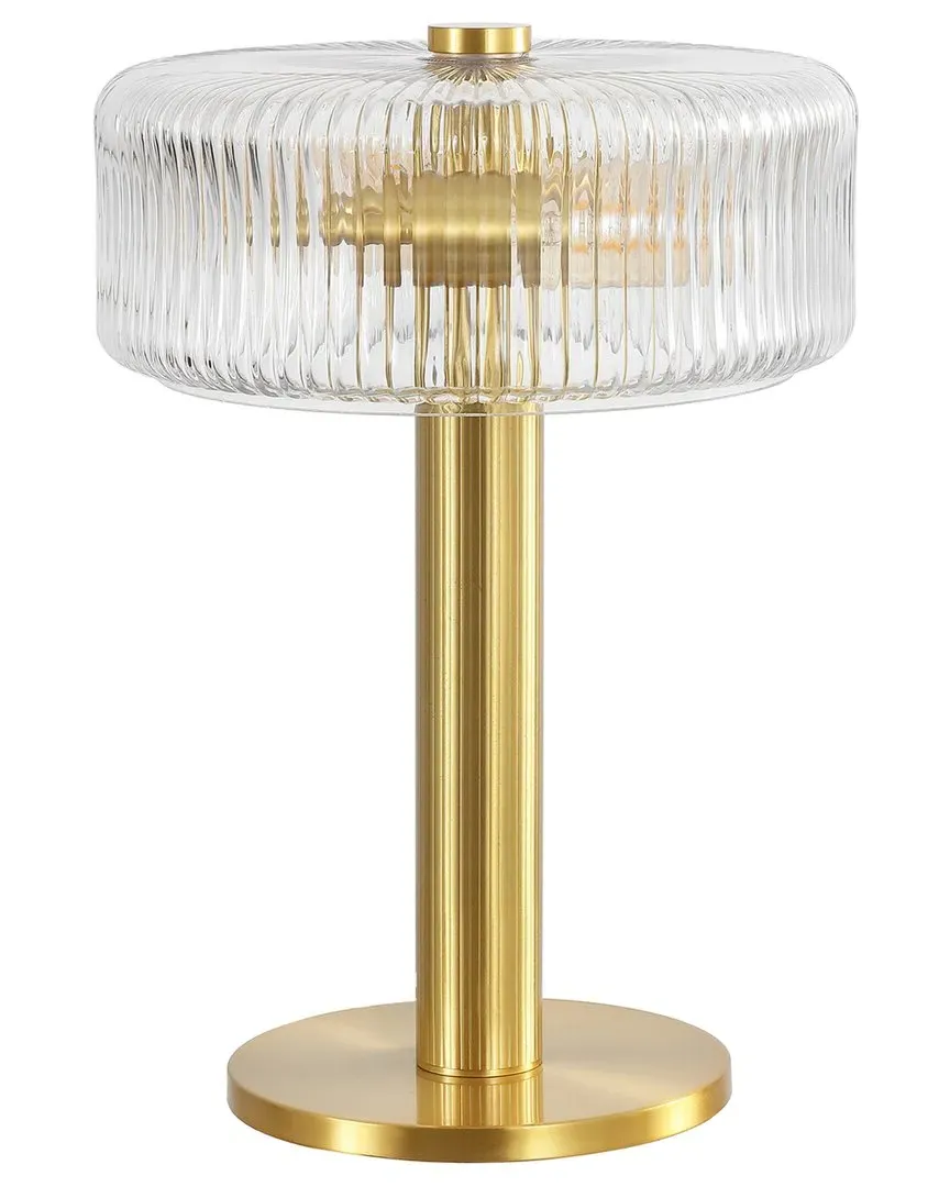 Dua 17in Table Lamp - Brass Gold, Glass