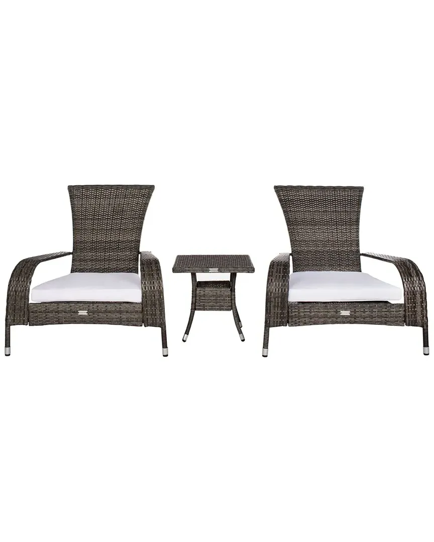 Edna 3-Piece Outdoor Lounge Set - Grey, PE Rattan image
