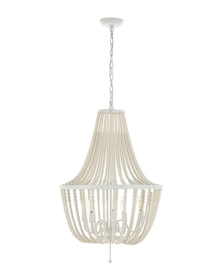 Elanie Pendant Light - Cream, Wood