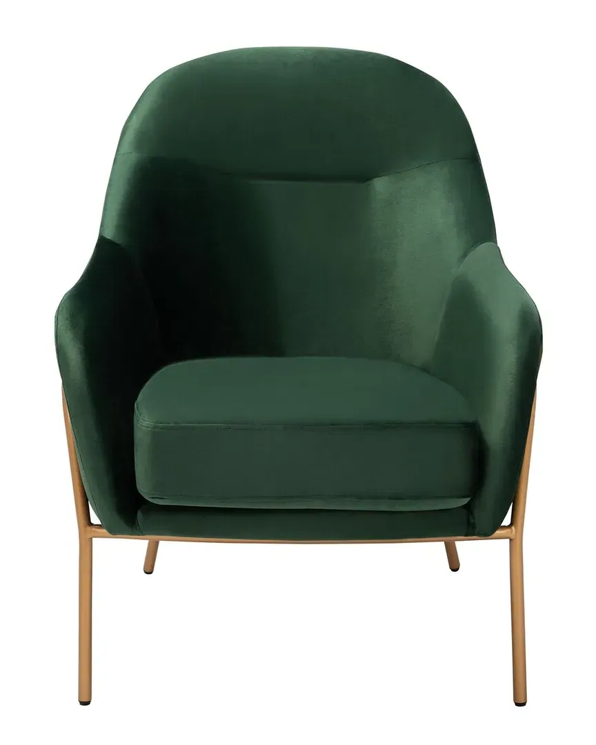 Eleazer Accent Chair - Malachite Green, Velvet