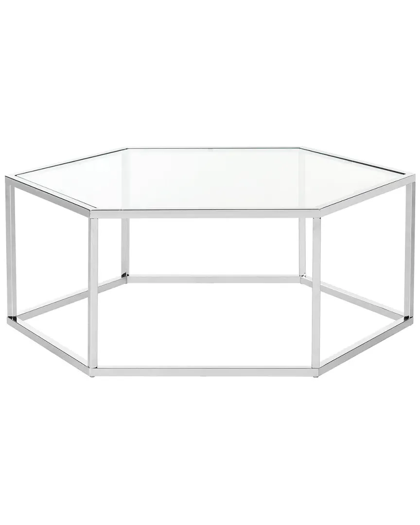 Eliana Glass Coffee Table - Chrome