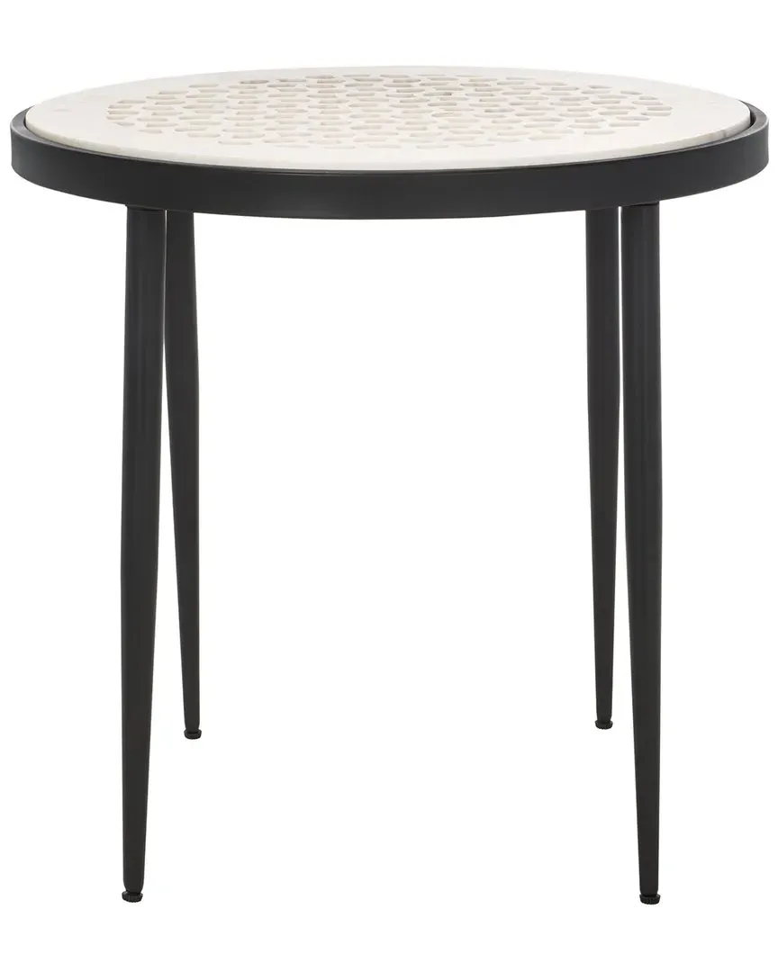 Elly Side Table - White, Marble