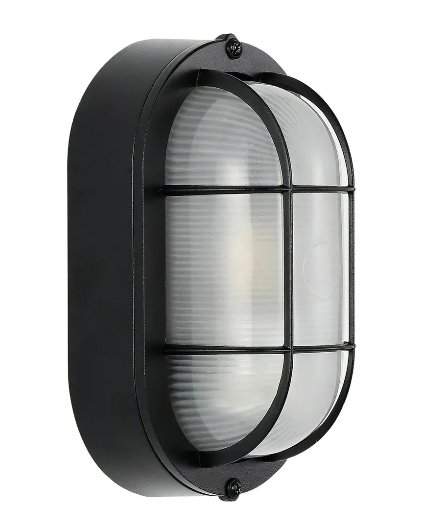 Elora Set of 2 Outdoor Wall Sconces - Black, Metal