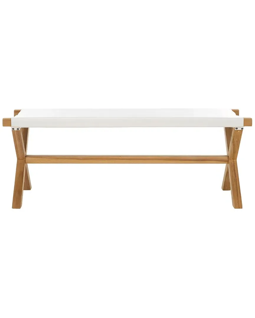 Elron Bench - White, Teak image