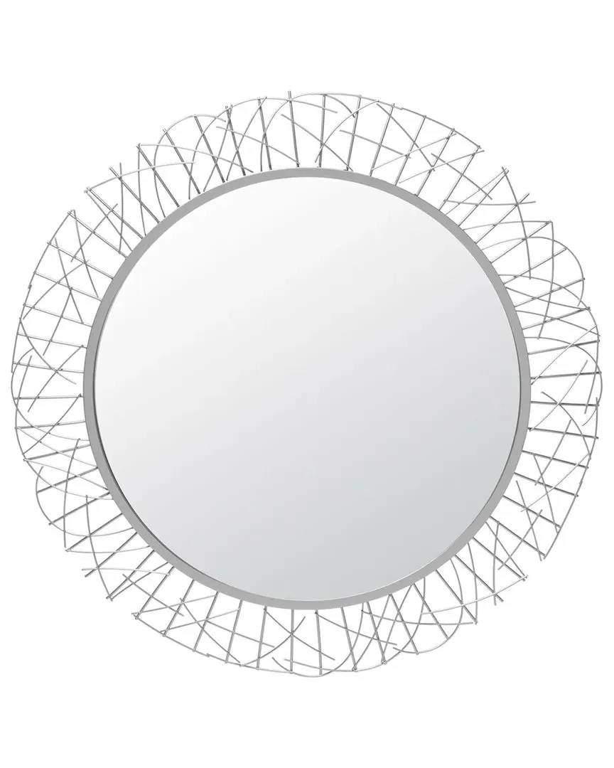 Elsie Round Mirror - Silver, Iron image