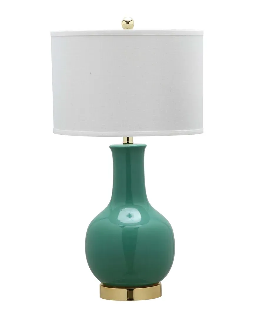 Emerald 27.5in Ceramic Paris Lamp - Gold Emerald