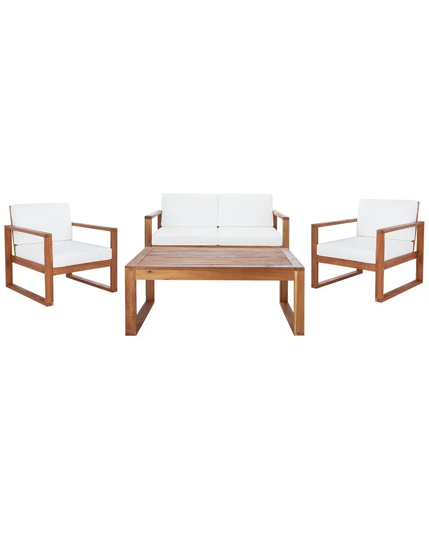 Emiko 4-Piece Outdoor Living Set - Brown, Acacia Wood