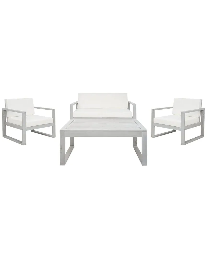 Emiko 4-Piece Outdoor Living Set - Grey, Wood