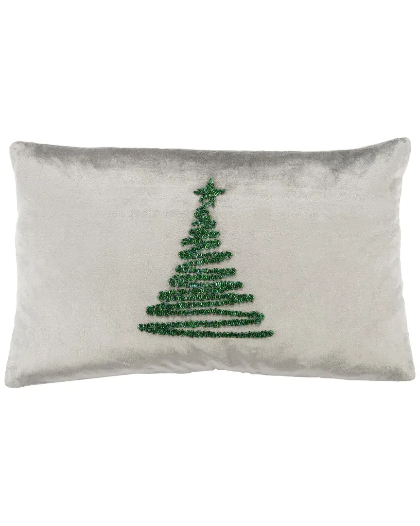 Enchanted Evergreen Pillow - Grey Green, Viscose Cotton image