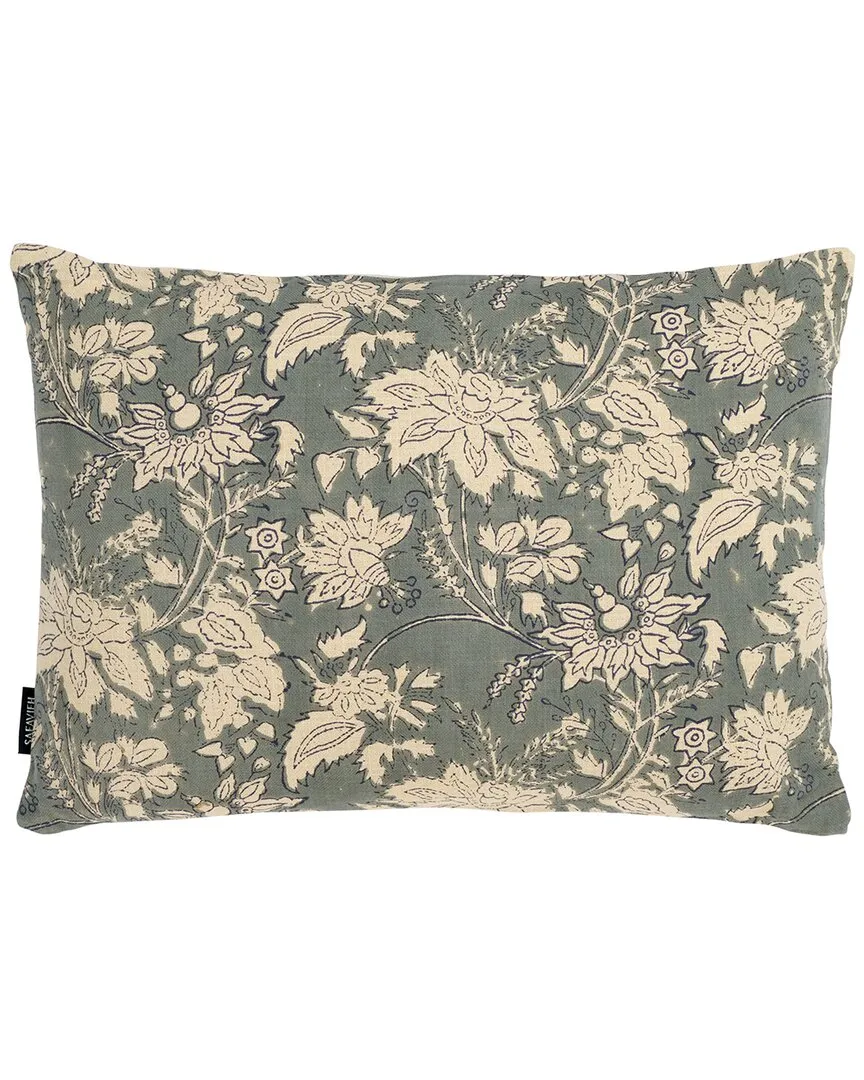 Enya 14x20 Cotton Lumbar Pillow - Grey