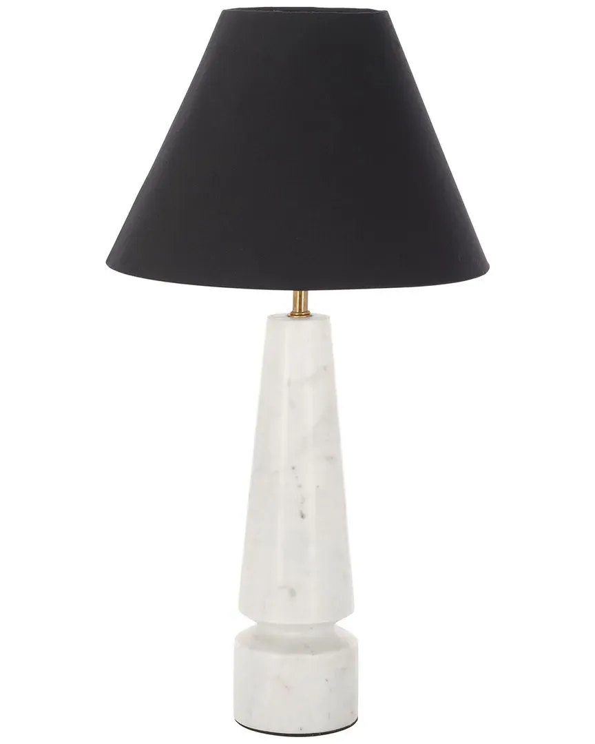 Enza Table Lamp - White Marble, Cotton Linen image