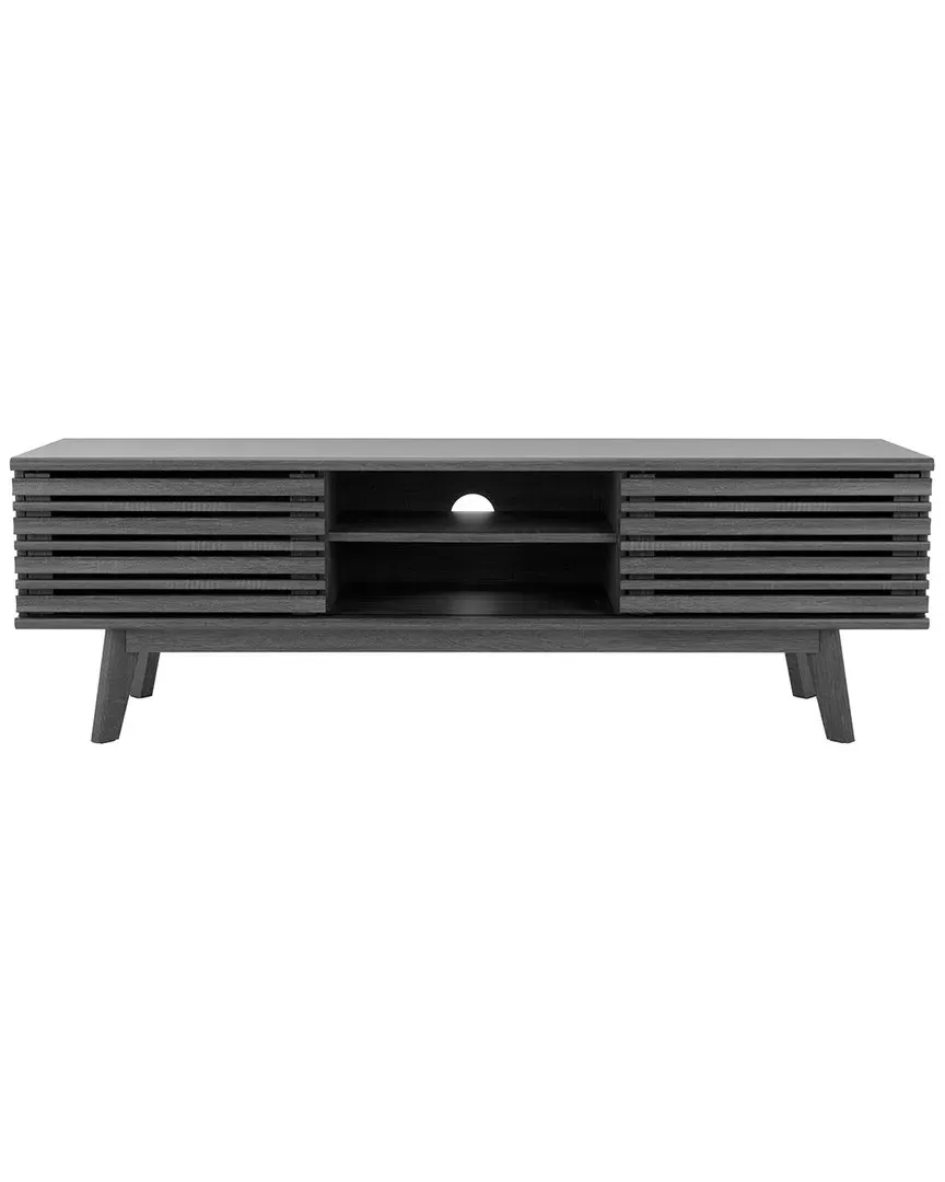Esma Media Stand with Storage - Distressed Black