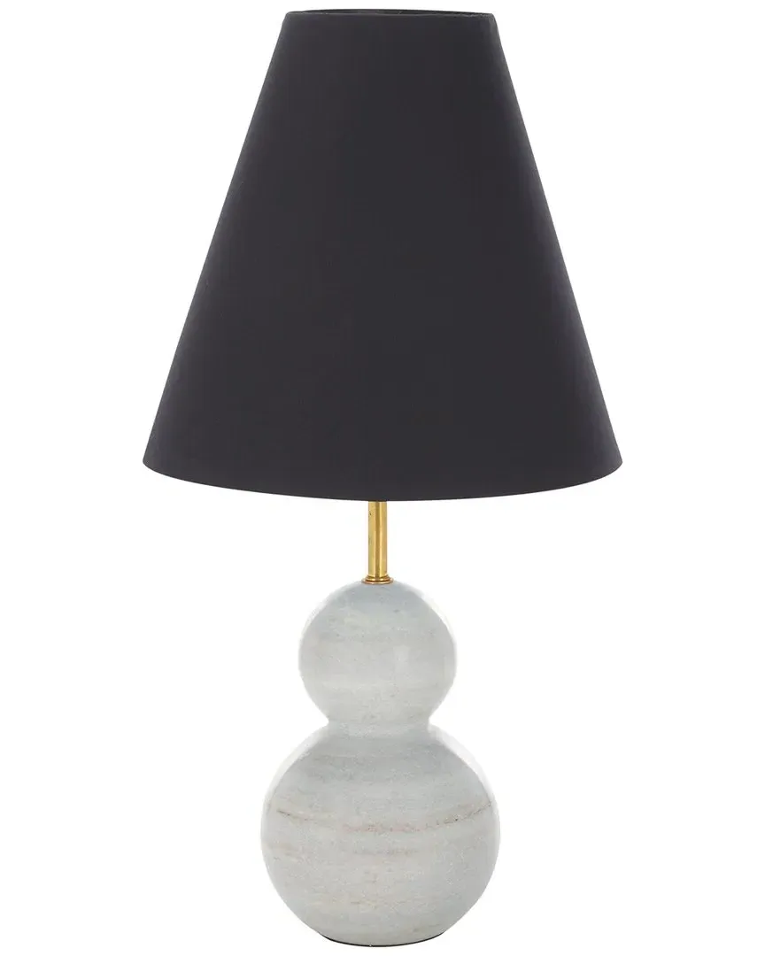 Evadne 22in Table Lamp - Black, Marble